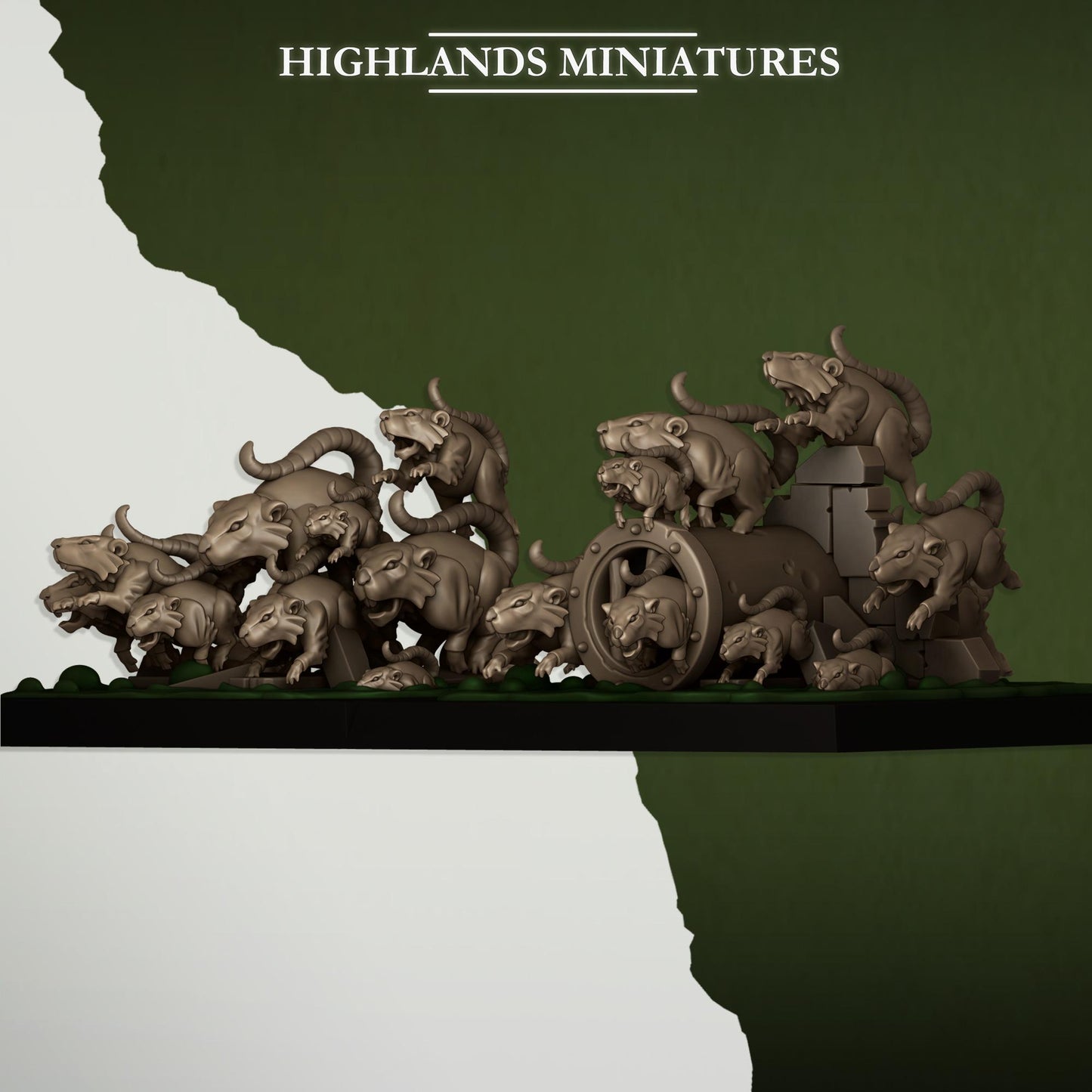 Sewer Vermin Ratmen Army Catapult Bundle – Skaven Miniatures for Tabletop Wargames | Warhammer The Old World & More | Highland Miniatures