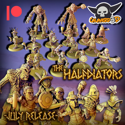Halfdiators Halfling Team for Fantasy Football Miniature Tabletop Game Calaverd3D