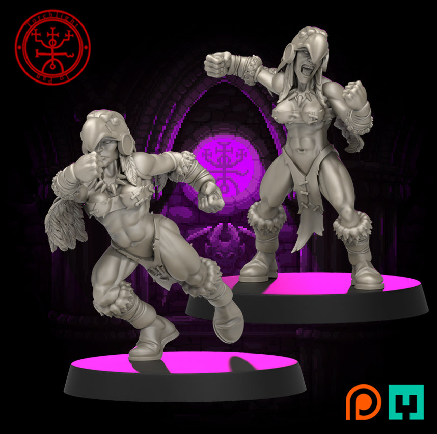 The Amazon Primes Team - 13 High-Quality 3D Print Amazon Miniatures | Blood Fantasy Football Bowl | Torchlight Models