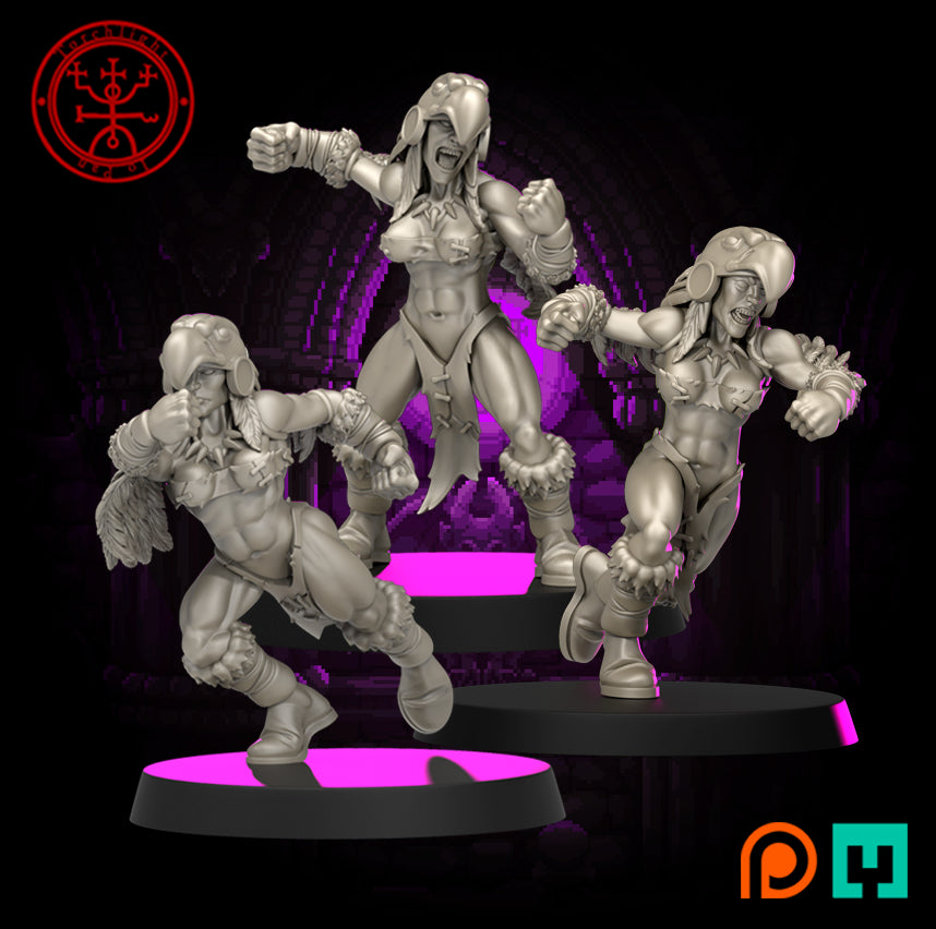 The Amazon Primes Team - 13 High-Quality 3D Print Amazon Miniatures | Blood Fantasy Football Bowl | Torchlight Models