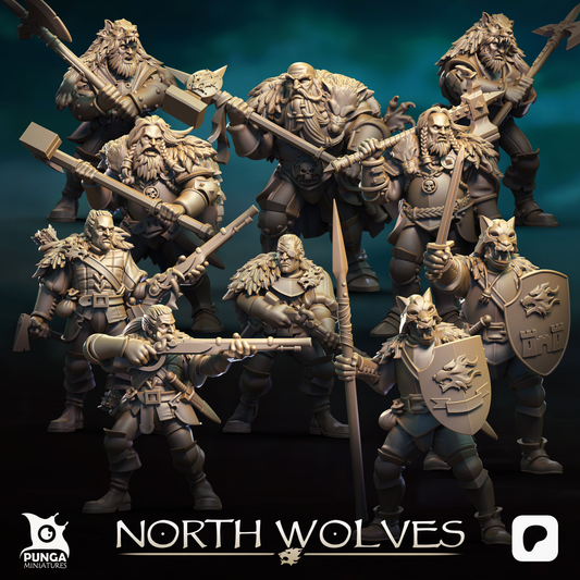 The North Wolves warband Vikings Punga Miniatures