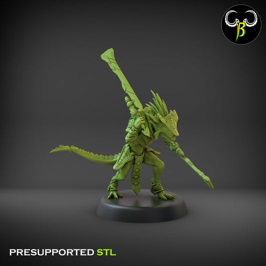 Nova guard Squad - Starscales -  Lizardmen Army -  Clay Beast Creations - TheMajorLab