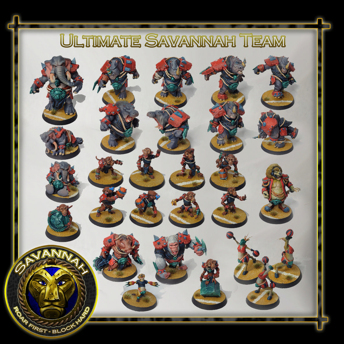 Savannah Blorc Brute Orcs Team for Fantasy Football Miniature Tabletop Game Galladur