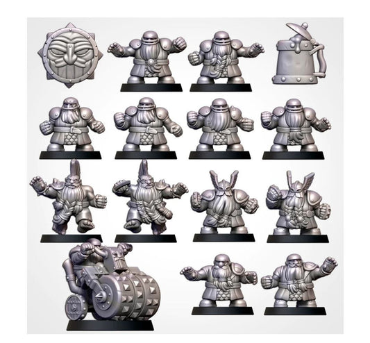Dwarf Team for Fantasy Football Miniature Tabletop Game Txarli Factory