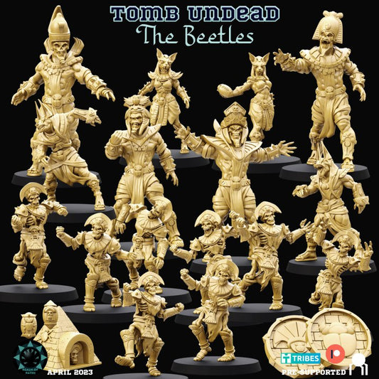 The Beetles Tomb Kings Team for Fantasy Football Miniature Tabletop game Realm of paths