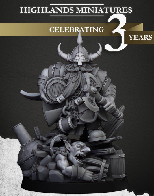 Sons of Ymir – Dwarf Army Set by Highlands Miniatures | Modular Resin Infantry, Cavalry & War Machines for Fantasy Wargames