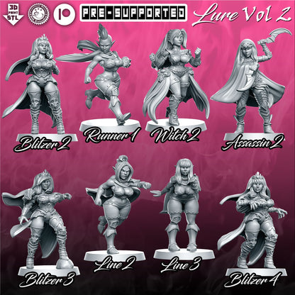 Lure Dark Elves Team for Fantasy Football Miniature Tabletop Game Mythbowl rn estudio