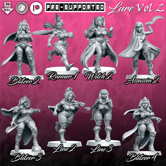 Lure Dark Elves Team for Fantasy Football Miniature Tabletop Game Mythbowl rn estudio