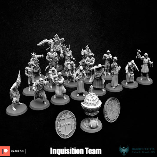 Inquisition Bretonia Team – High Quality Miniatures for Fantasy Football Game – Rakovendetta
