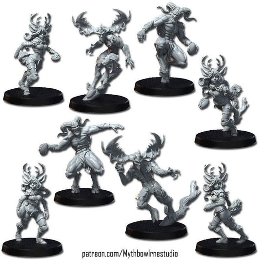 Verdant Vengeance Wood Elves Team for Fantasy Football Miniature Tabletop Game Mythbowl RN estudio