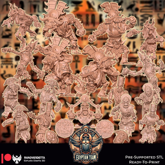 Egyptian Tomb Kings Team for fantasy football miniature tabletop game rakovendetta