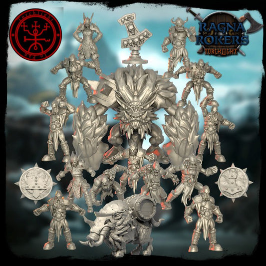 Ragna Rockers Norsemen Team for Fantasy Football Miniature Tabletop Game Torchlight Models