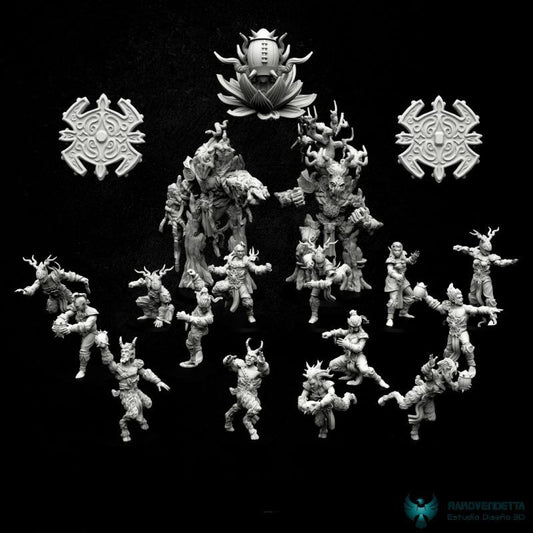 Forest Wood Elves team for fantasy football miniature tabletop game Rakovendetta