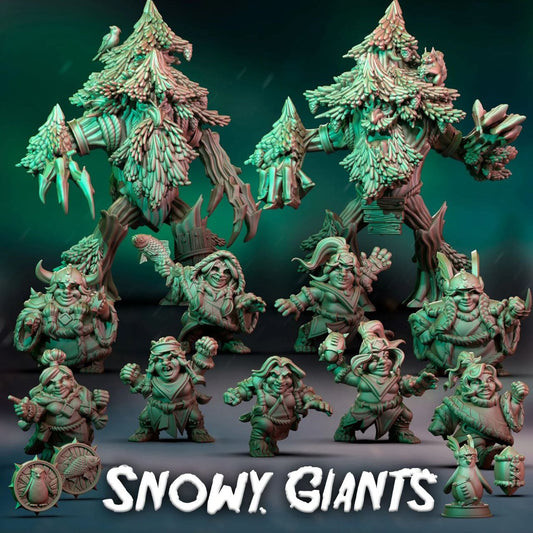 Snowy Giants Halfling Team for Fantasy Football Miniature Tabletop Game Punga Miniatures
