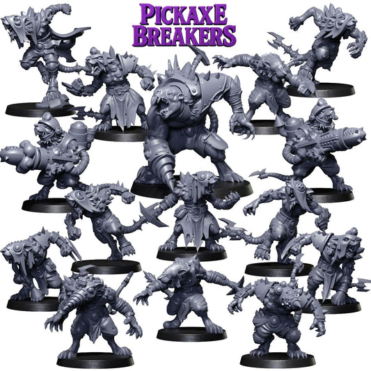 Pickaxe Breakers Ratmen Team for fantasy football miniature tabletop game Punga Miniature