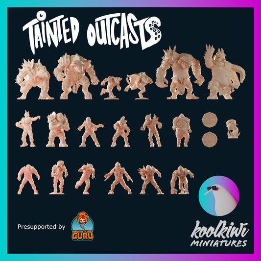 Tainted Outcast Chaos Team for Fantasy Football Miniature Tabletop Game Kool Kiwi