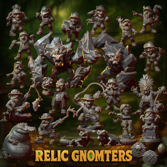 Relic Gnomters – Gnome – 21 High Quality Miniatures for Fantasy Football Game – Punga Miniatures