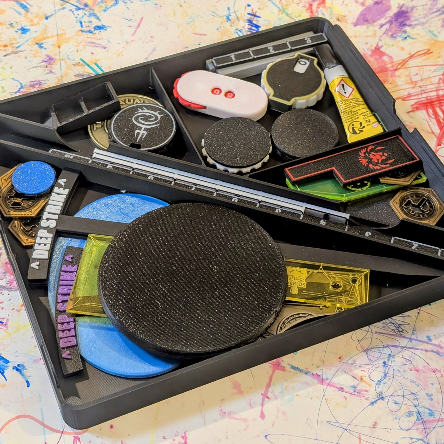 Wargame Organizer - Dice Holder, Objectives and Tokens all in one place