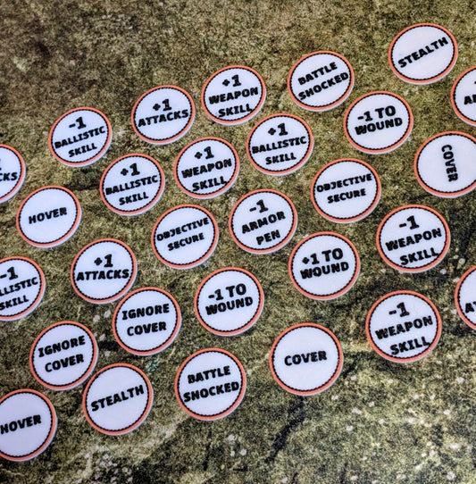 Warhamer 40k Core token set include 36 tokens