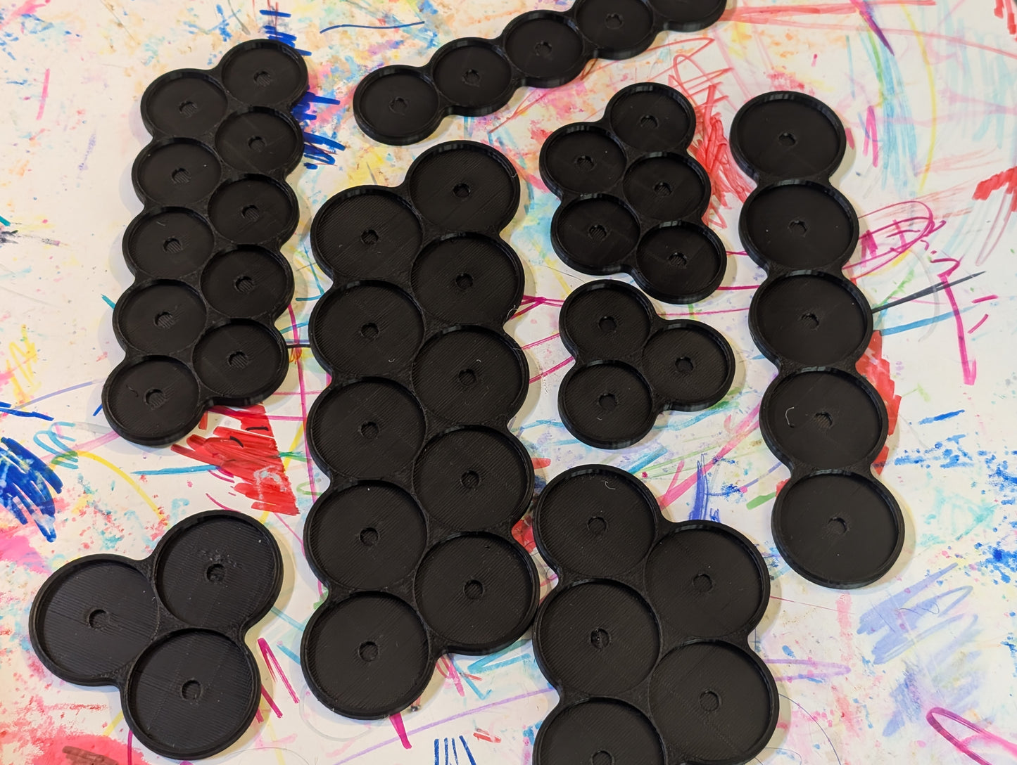 Round Movement Tray 25mm 32mm 40 mm – Movement Trays for Tabletop Games, Warhammer, Age of Sigmar, 40k, Horus Heresy with magnet hole