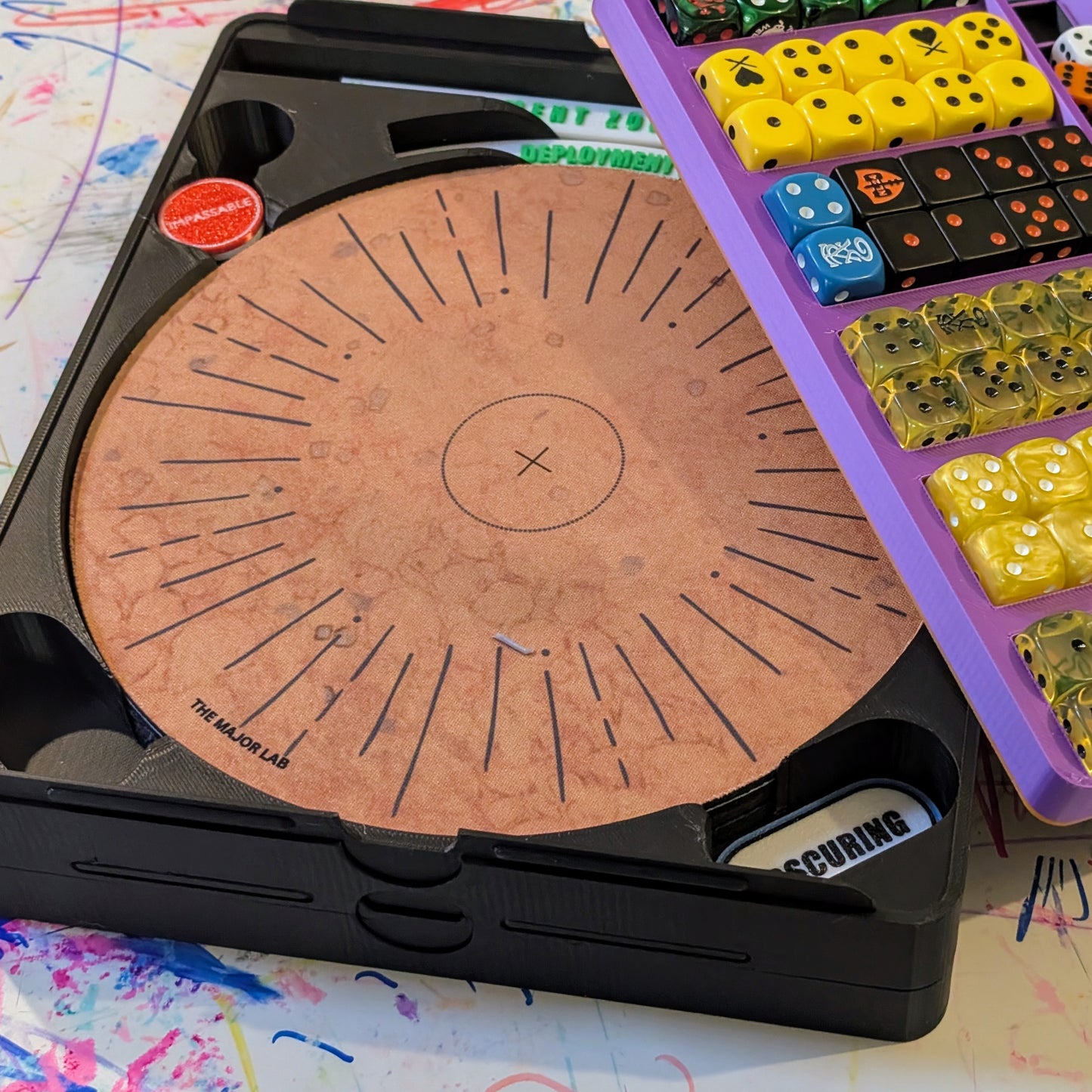 Wargame Organizer - Dice Holder, Objectives and Tokens all in one place