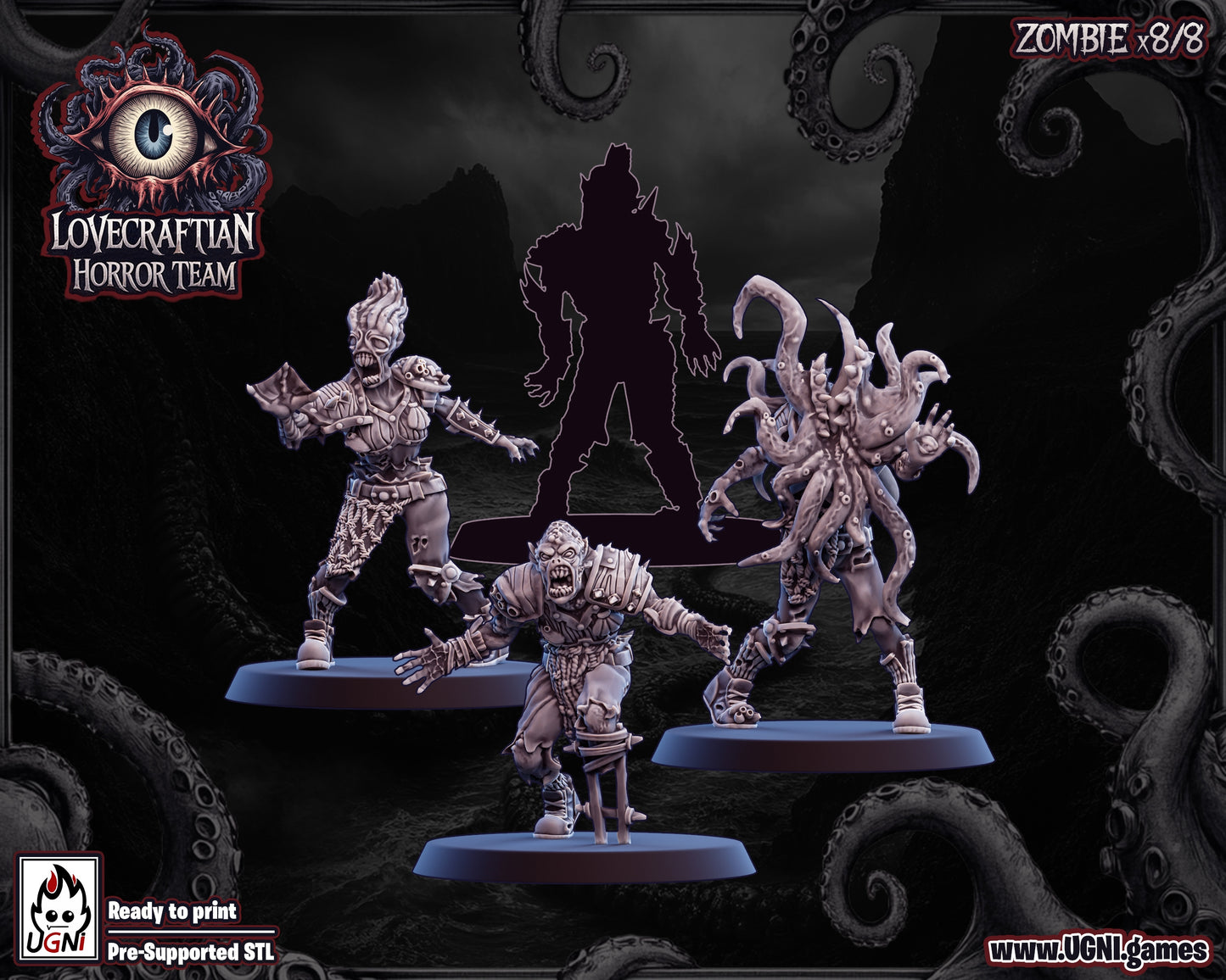 Necromantic Lovecraftian Horror Blood Undead Fantasy Football Team UGNI Miniatures