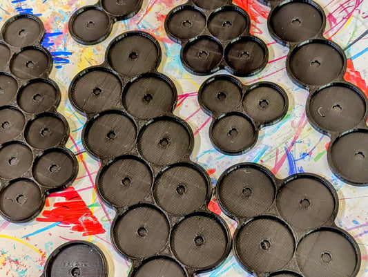 Round Movement Tray 25mm 32mm 40 mm – Movement Trays for Tabletop Games, Warhammer, Age of Sigmar, 40k, Horus Heresy with magnet hole