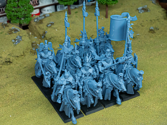 Royal Knights of Gallia – Bretonnian-Style Cavalry Miniatures by Highlands Miniatures | 3D Printed for Fantasy Battles & Skirmish Wargames