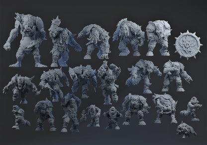 Pig Iron Pummelers Orc team for Fantasy Football Miniature Game Brutefun Miniatures - TheMajorLab