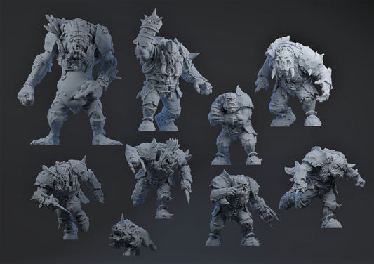 Pig Iron Pummelers Orc team for Fantasy Football Miniature Game Brutefun Miniatures - TheMajorLab