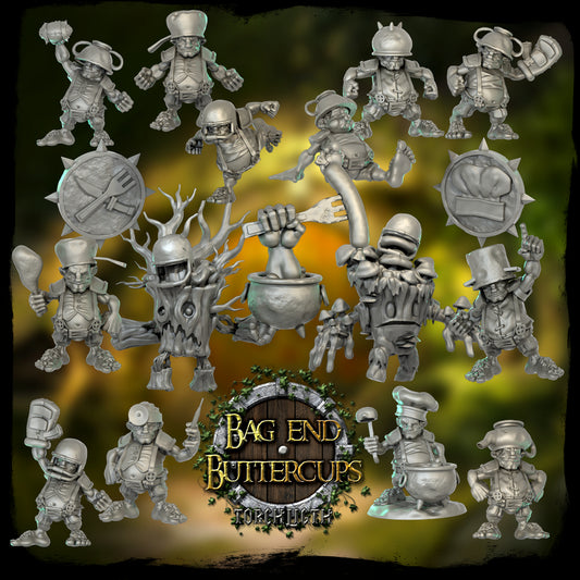 The Bad Ends Buttercups Halfling Team for Fantasy Football Miniature Tabletop Game Torchlight Models