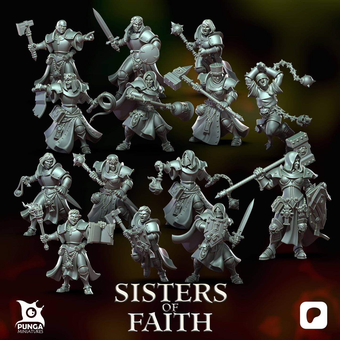Sisters of Faith wardand Human Punga Miniatures