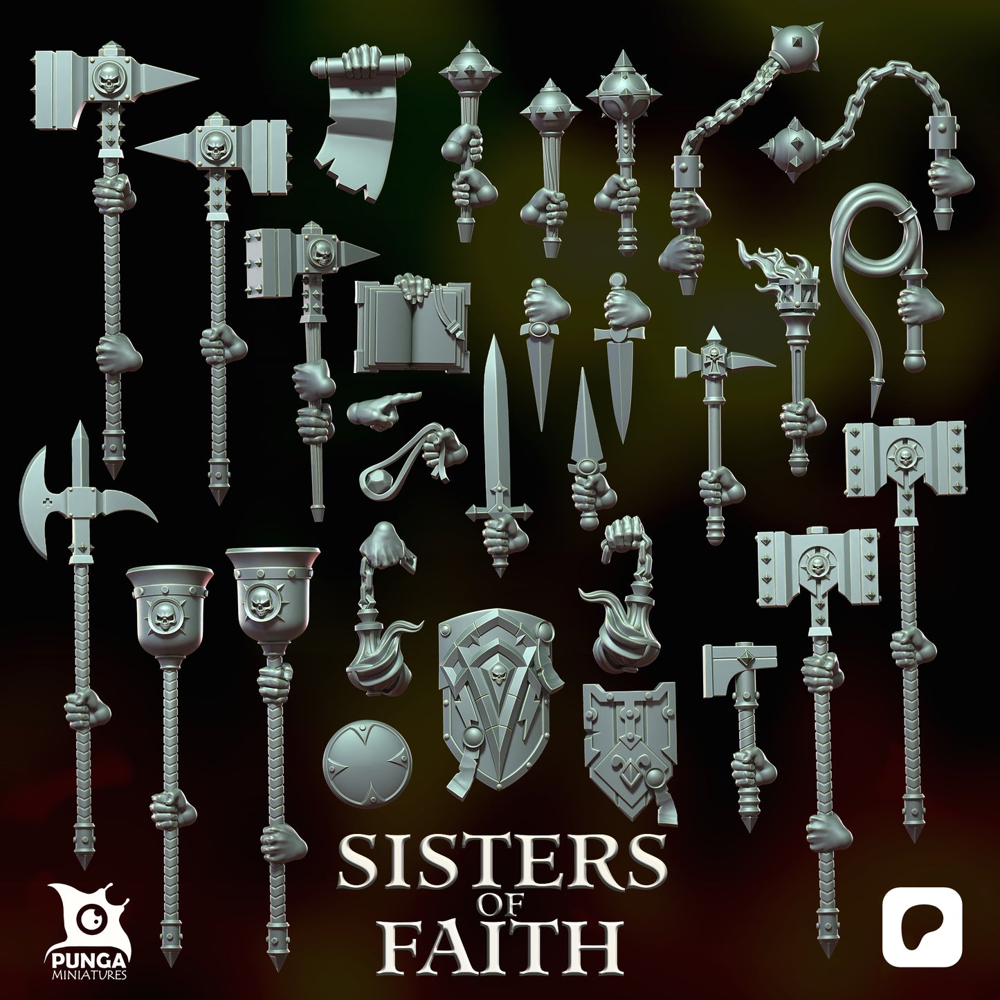 Sisters of Faith wardand Human Punga Miniatures