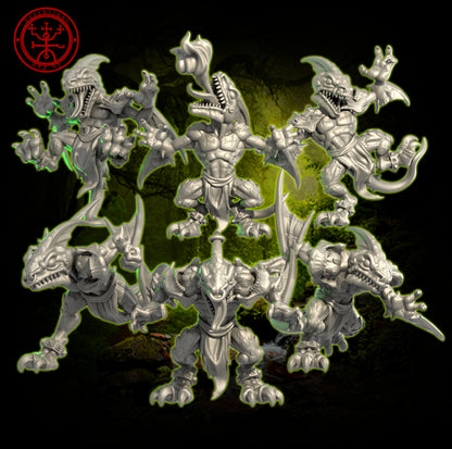 RAZORSCALE RIPPERS Lizardmen Team for Fantasy Football Miniature Tabletop Game Torchlight Models