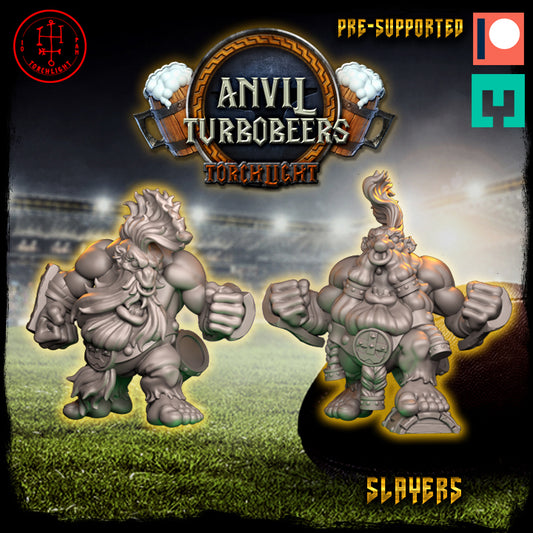 Anvil Turbobeers Dwarf Team for Fantasy Football Miniature Game Tabletop Torchlight Models