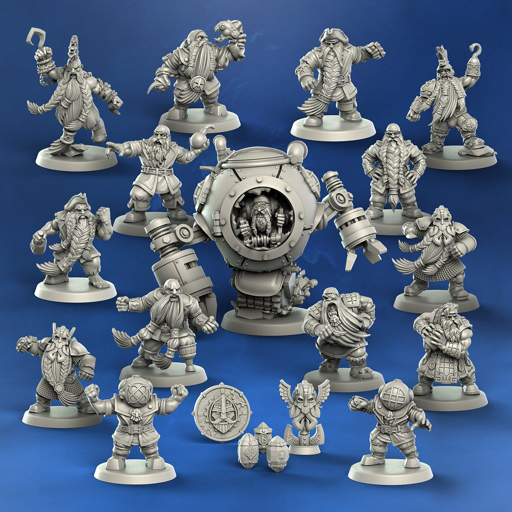 Steam Boys Dwarf Dwarves team Fantasy Football Punga Miniatures