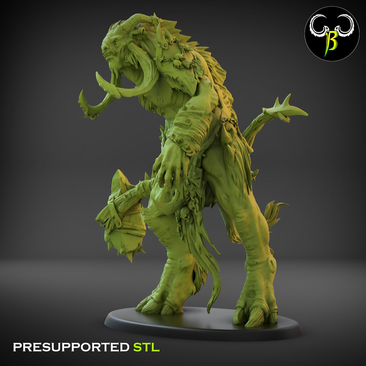 Tahr'Kin Gargant - Fallen Beast - Chaos Army - Clay Beast Creations - TheMajorLab