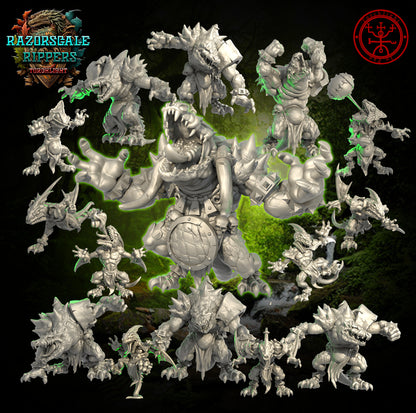 RAZORSCALE RIPPERS Lizardmen Team for Fantasy Football Miniature Tabletop Game Torchlight Models