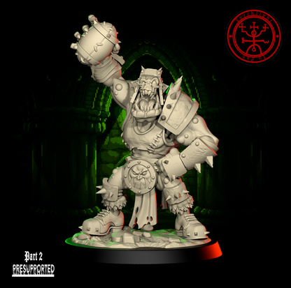 The GREEN FLASH - Brute Orc Team for Fantasy Football Miniature Tabletop Game – Torchlight Miniatures - TheMajorLab