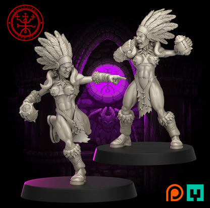 The Amazon Primes Team - 13 High-Quality 3D Print Amazon Miniatures | Blood Fantasy Football Bowl | Torchlight Models