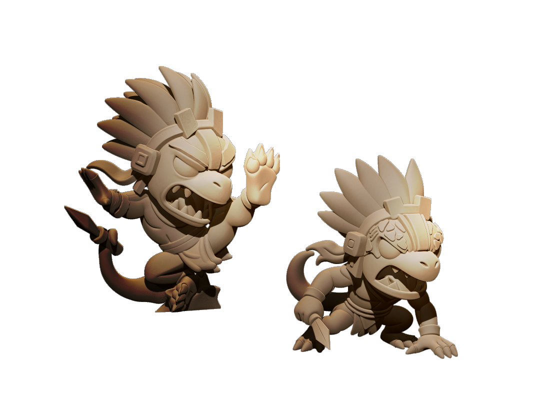 Chibi Amazons – Amazon Fantasy Football Team – High Quality Resin Miniatures – Big Head Chibi