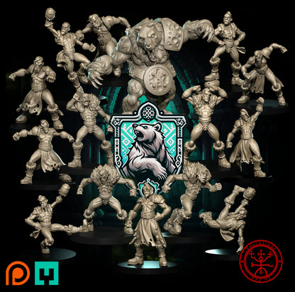 The Imperial Circus Team - 15 High-Quality 3D Print Human Miniatures | Blood Fantasy Football Bowl | Torchlight Models