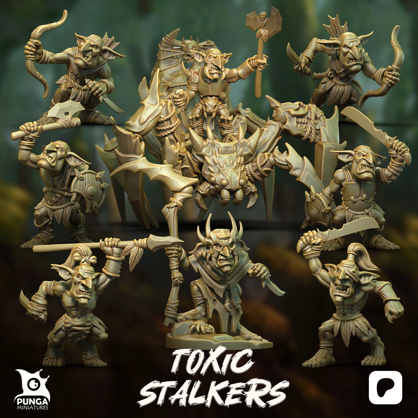 Toxic Stalkers Goblin warband Punga Miniatures