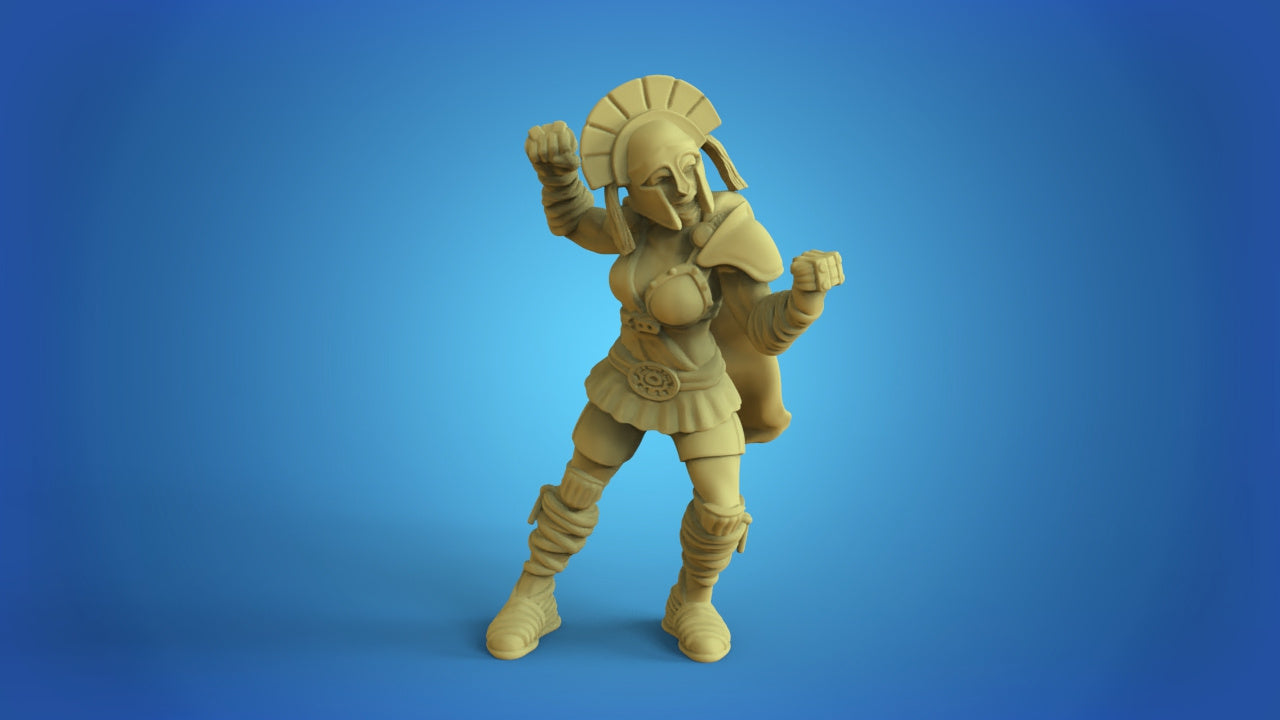 Greek Amazons Fantasy Football Team Miniature Tabletop Game Calaverd3D