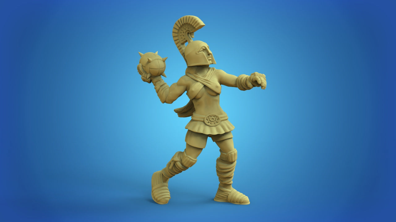 Greek Amazons Fantasy Football Team Miniature Tabletop Game Calaverd3D