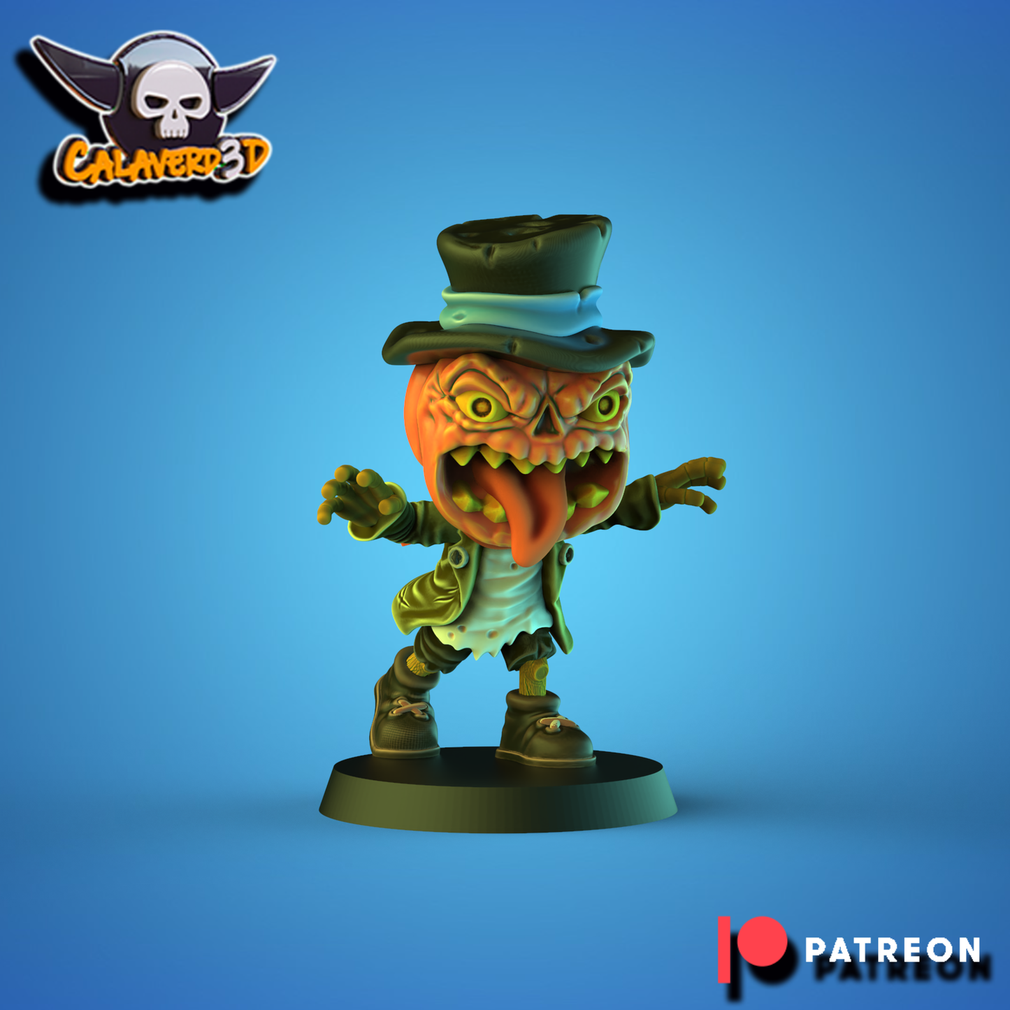 Necro-Halloween Chibi – Necromantic Horror – High Quality Miniatures for Fantasy Football Game – Calaverd3D