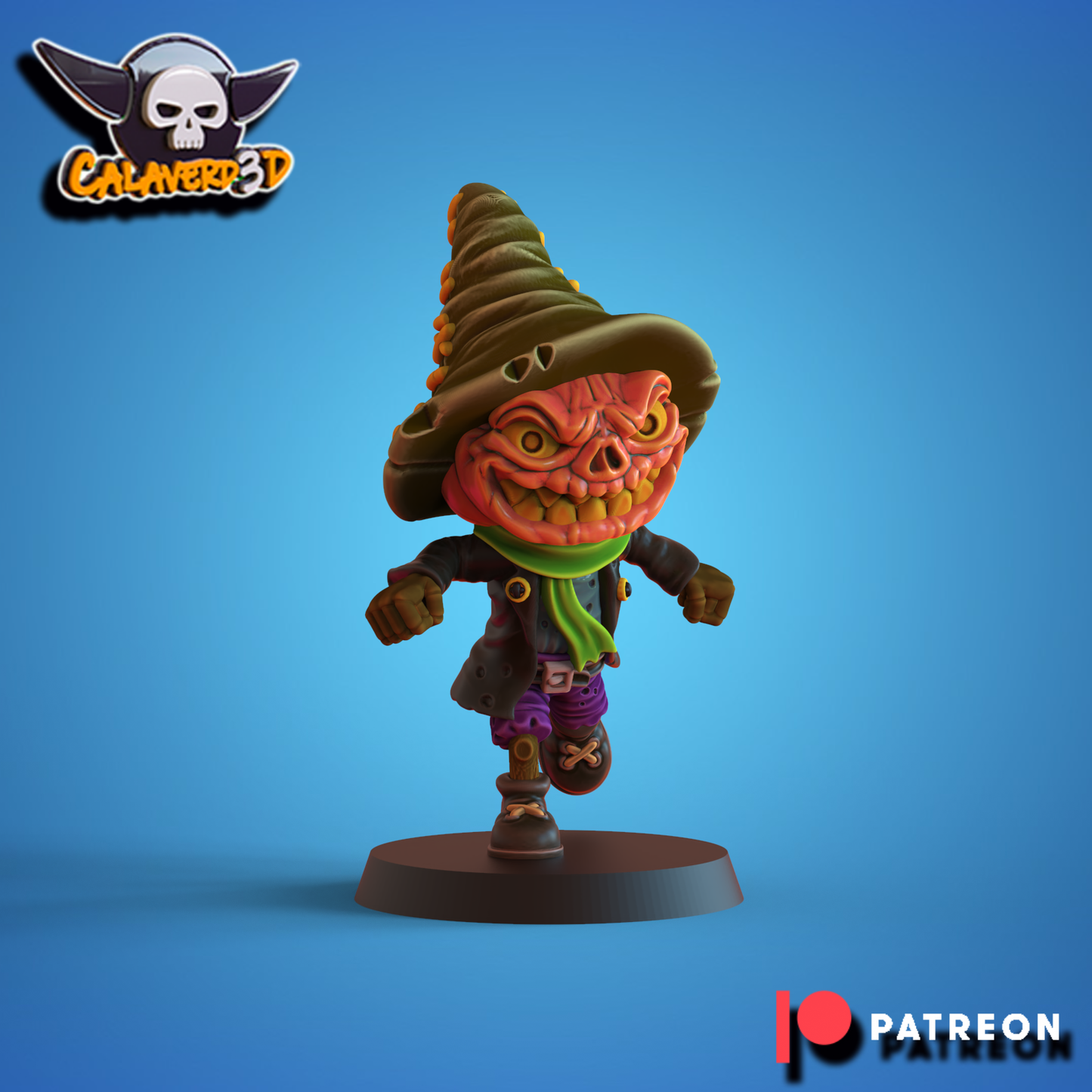 Necro-Halloween Chibi – Necromantic Horror – High Quality Miniatures for Fantasy Football Game – Calaverd3D