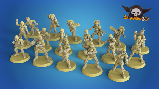 Greek Amazons Fantasy Football Team Miniature Tabletop Game Calaverd3D