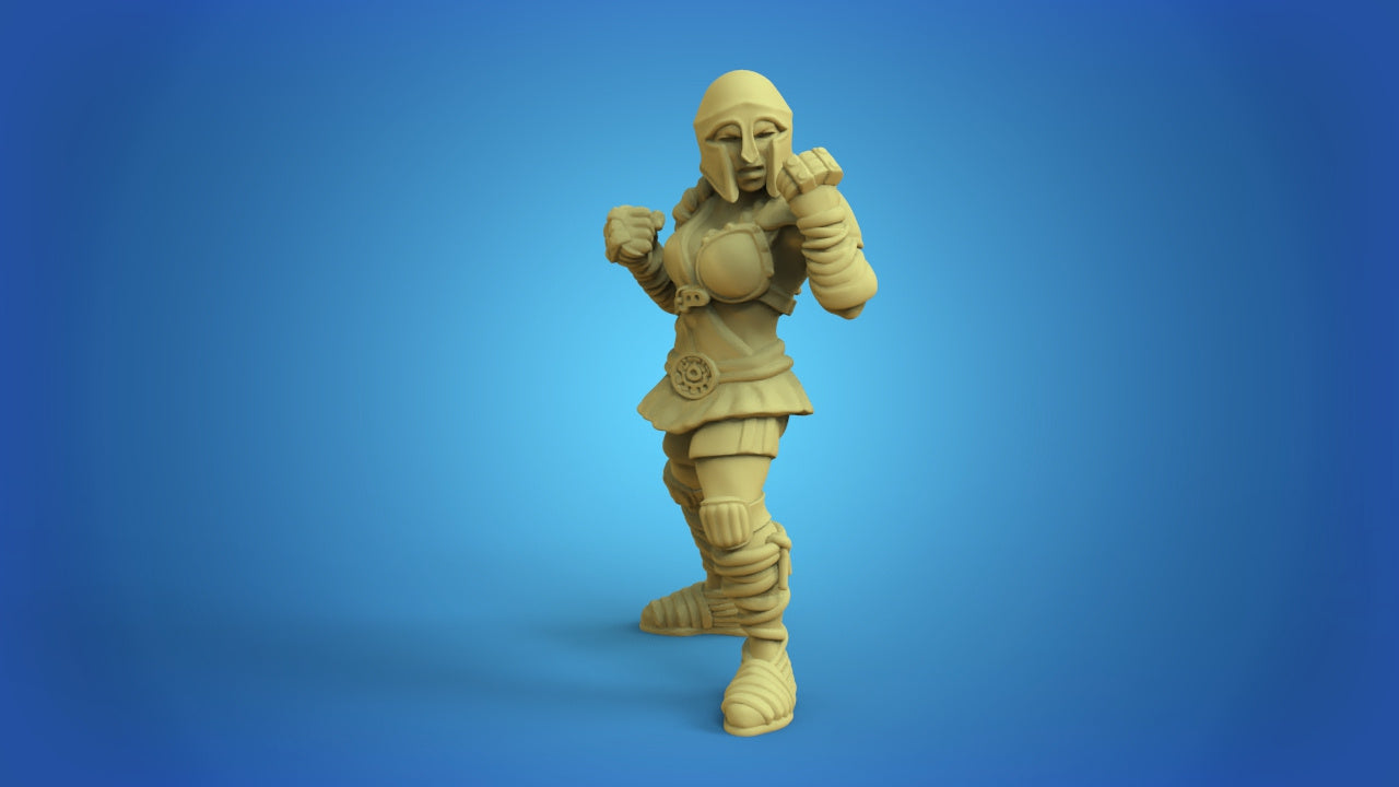 Greek Amazons Fantasy Football Team Miniature Tabletop Game Calaverd3D