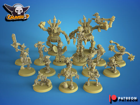Botlins Team - 16 High-Quality 3D Print Miniatures  Goblin Team | Blood Fantasy Football Bowl | Calaverd3D